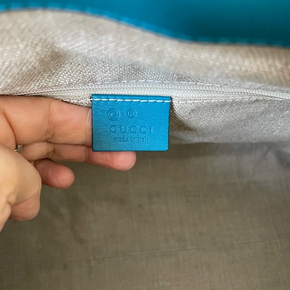 Gucci Turquise Blue Guccisimssa Dome crossbody tote - Picture 13 of 14